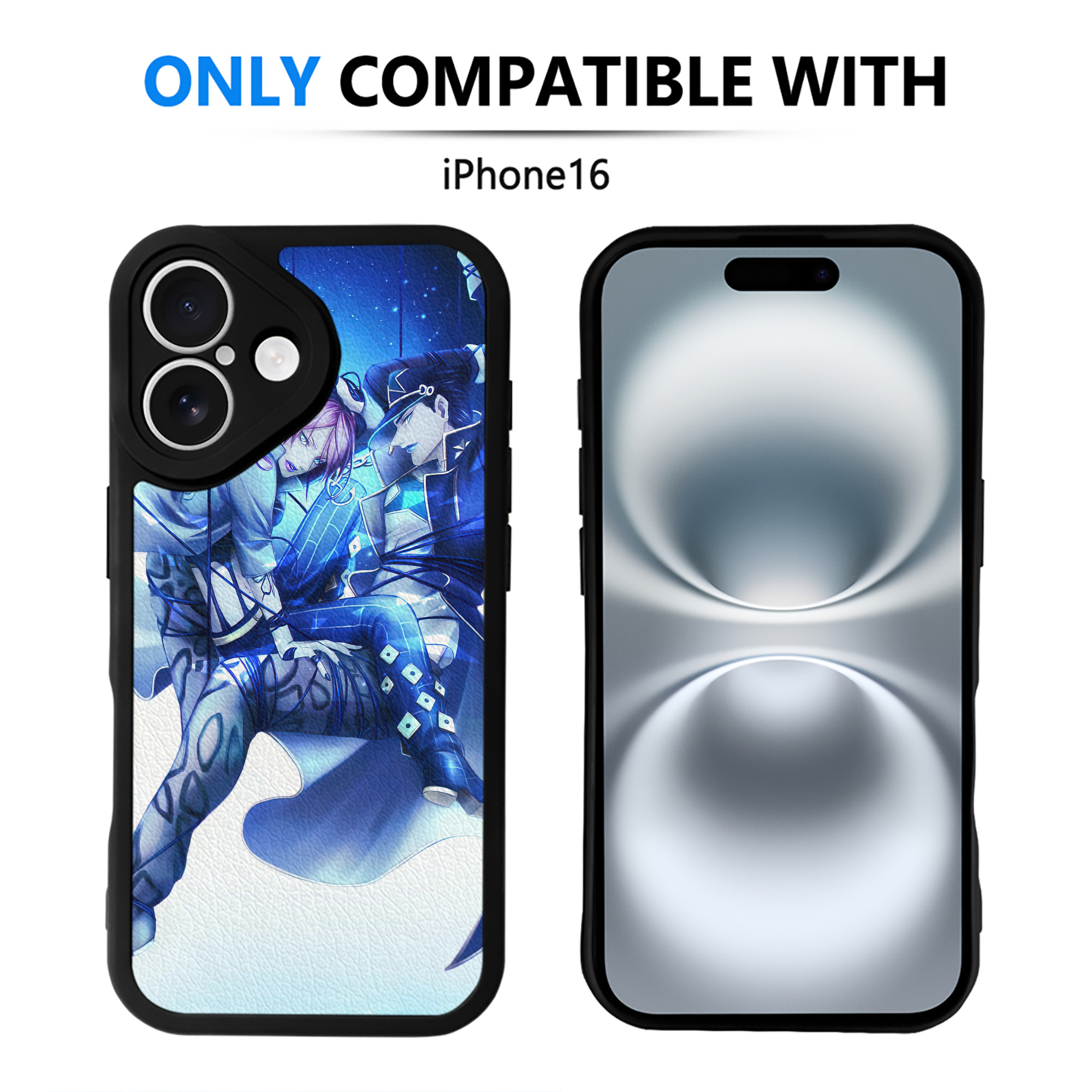 （画像用） ジョジョの奇妙な冒険 JoJo's Bizarre Adventure 【iPhone 16シリーズ対応】シリコンスマホケース（レザー調） 材質：シリコン
